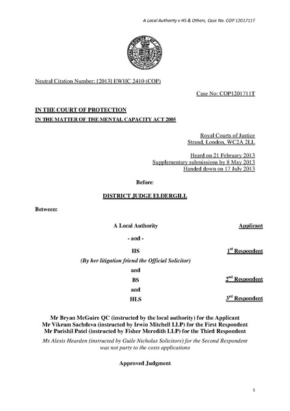 File:A Local Authority v HS (2013) EWHC 2410 (COP), (2013) MHLO 58.pdf