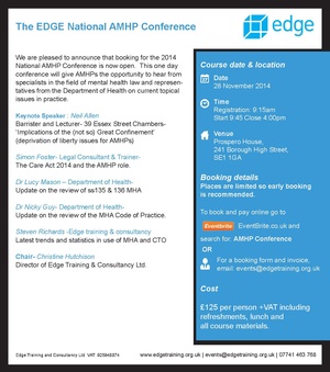 Flyer for AMHP Conference 28 Nov 2014.pdf