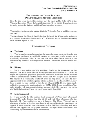 GA v Betsi Cadwaladr University Local Health Board (2013) UKUT 280 (AAC), (2013) MHLO 50.pdf