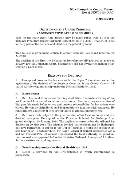 File:NL v Hampshire CC (2014) UKUT 475 (AAC), (2014) MHLO 107.pdf