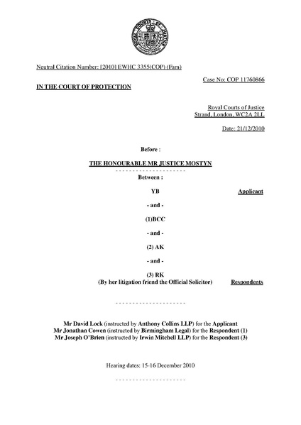 File:Re RK; YB v BCC (2010) EWHC 3355 (COP).pdf