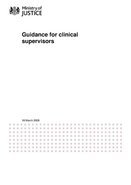File:2009-03-19 MOJ Guidance for clinical supervisors.pdf