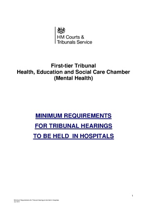 2018-04-11 Minimum Requirements for Tribunal Hearings to be held in Hospitals.pdf