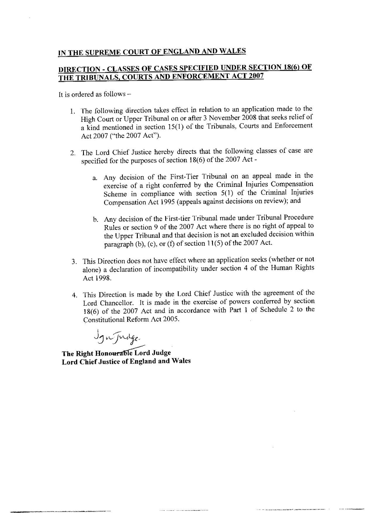 Practice Direction Upper Tribunal Judicial Review Jurisdiction
