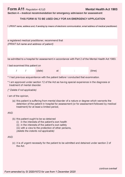 File:Form A11 section 4 - medical recommendation for emergency admission for assessment.pdf