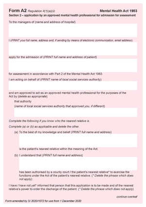 Form A2 section 2 - application by an approved mental health professional for admission for assessment.pdf