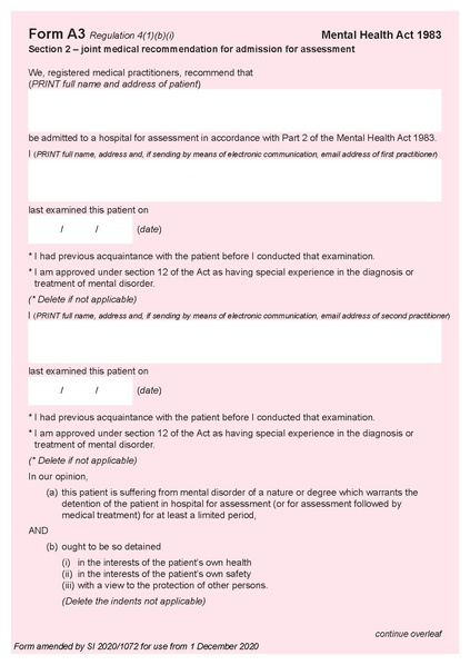 File:Form A3 section 2 - joint medical recommendation for admission for assessment.pdf