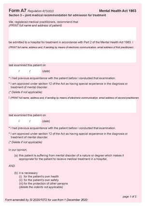 Form A7 section 3 - joint medical recommendation for admission for treatment.pdf