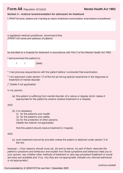 File:Form A8 section 3 - medical recommendation for admission for treatment.pdf