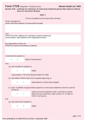 Form CTO8 section 21B - authority for extension of community treatment period after absence without leave for more than 28 days.pdf