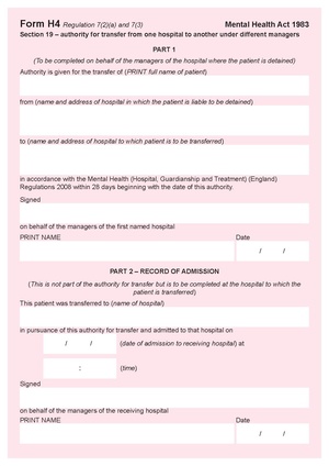 Form H4 section 19 - authority for transfer from one hospital to another under different managers.pdf