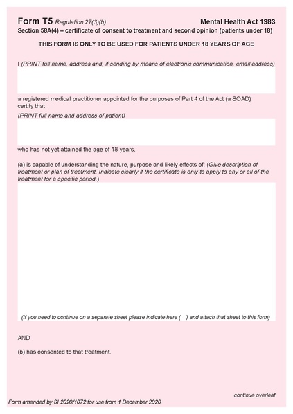 File:Form T5 section 58A(4) - certificate of consent to treatment and second opinion (patients under 18).pdf