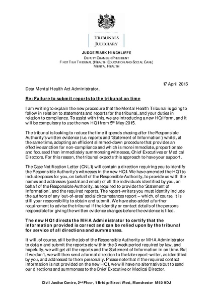 File:MHT letter re failure to submit reports to the tribunal on time 17 Apr 2015.pdf